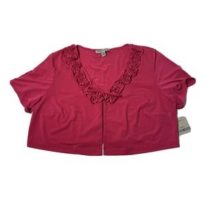 🚨 10 /‎ $20 Bundle Sale 🚨 NWT $80 Women’s Plus Size 1X Pink Y2K Shawl Top